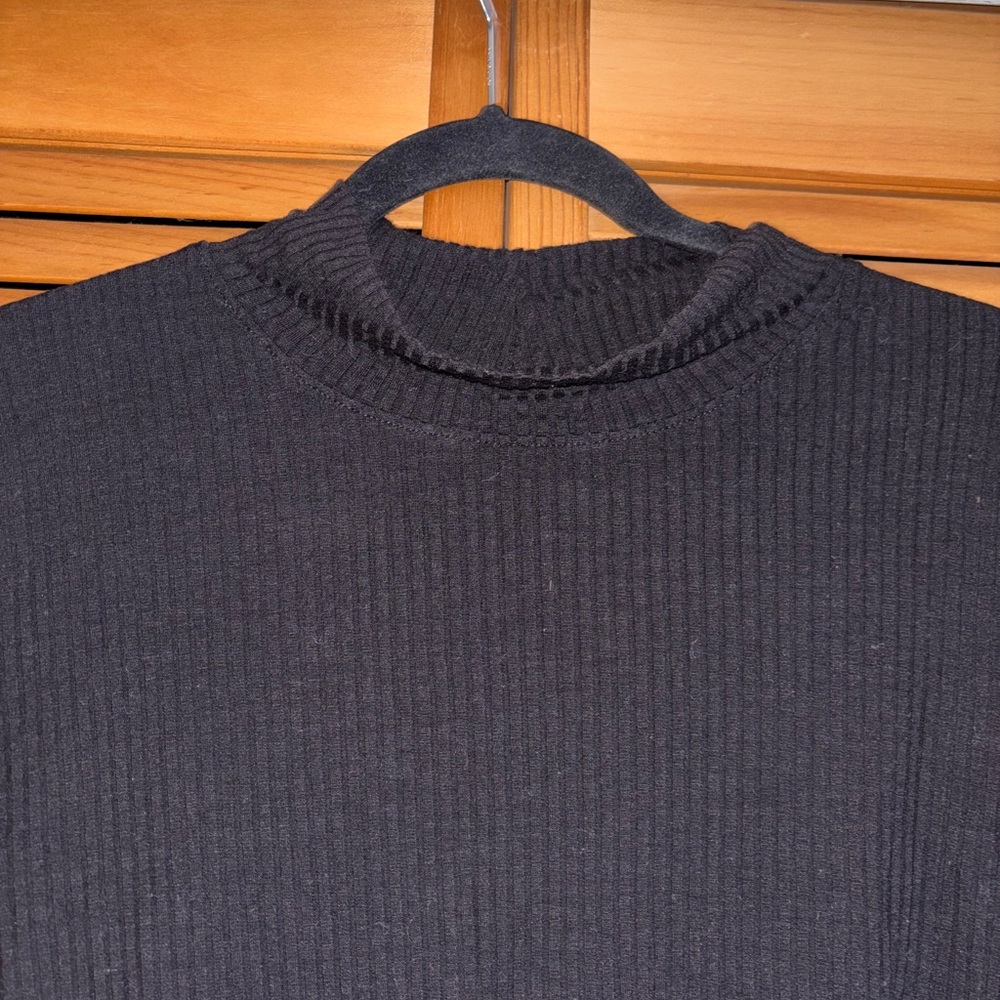 Women’s Black Ribbed Sweater